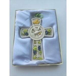 Holy Natures Harvest Themed Cross Ornament‎ Christening Baptism Favor In Box
